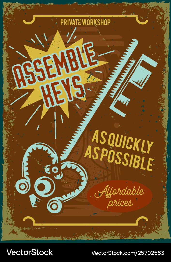 Assemble keys Vector Image