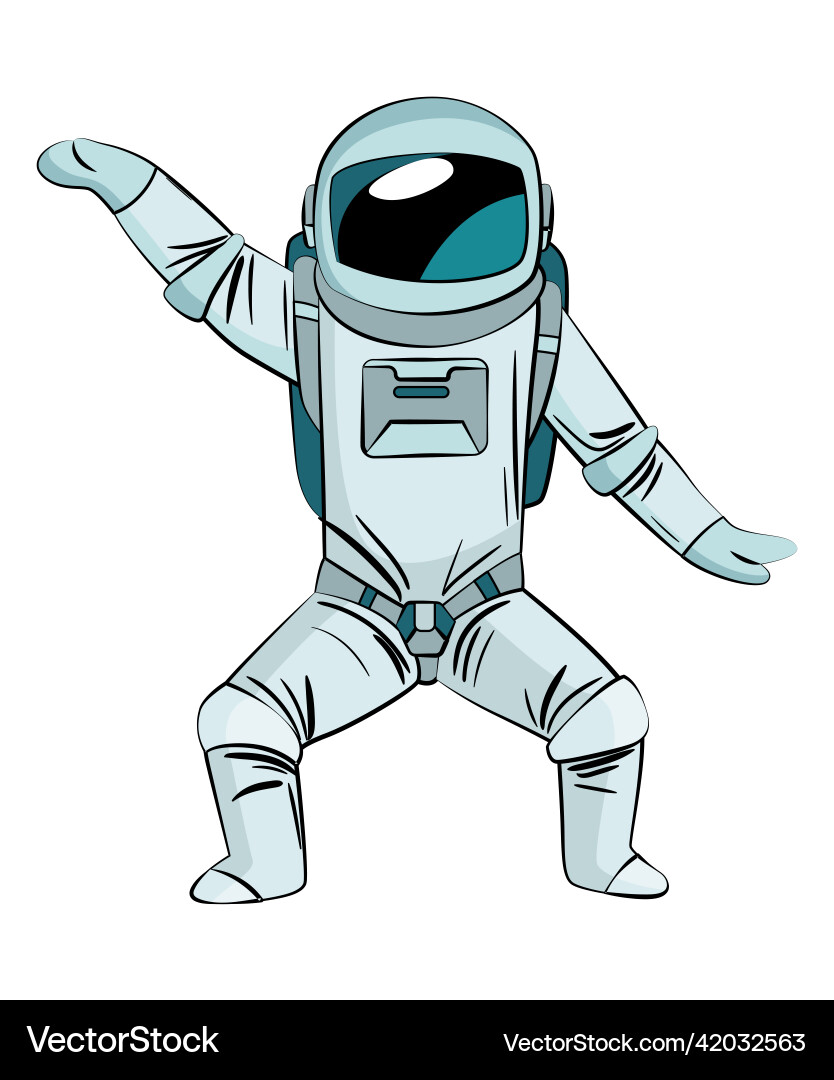 Astronaut or cosmonaut in spacesuit floating Astronaut or cosmonaut in spacesuit floating Vector Image