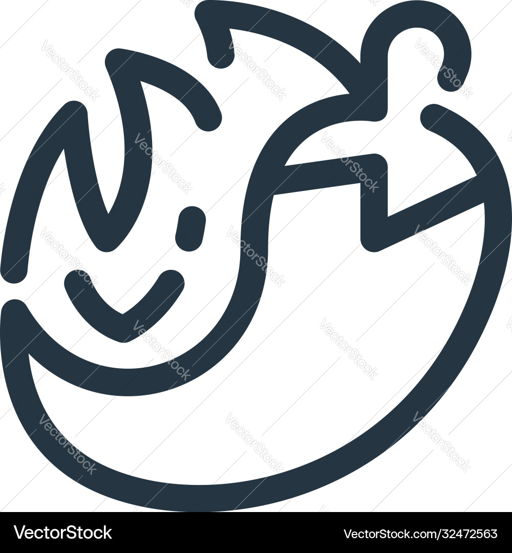 Chilli icon editable stroke linear Vector Image