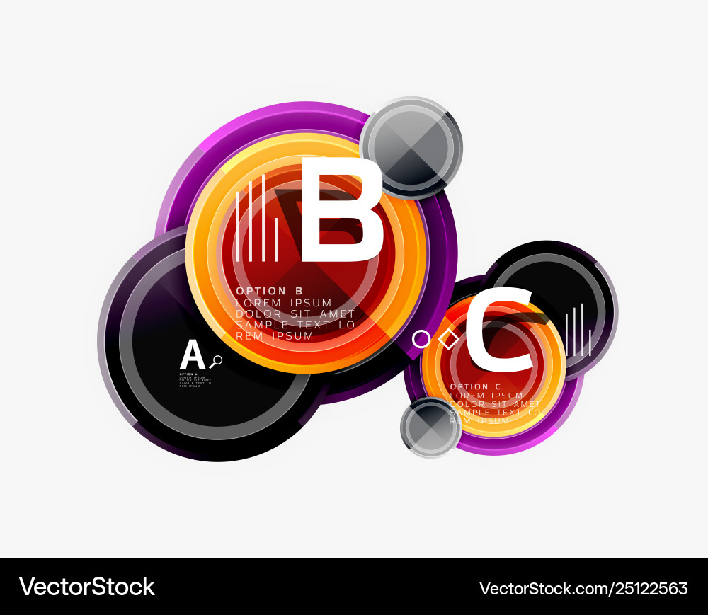 Circular pattern abstract circles composition Vector Image