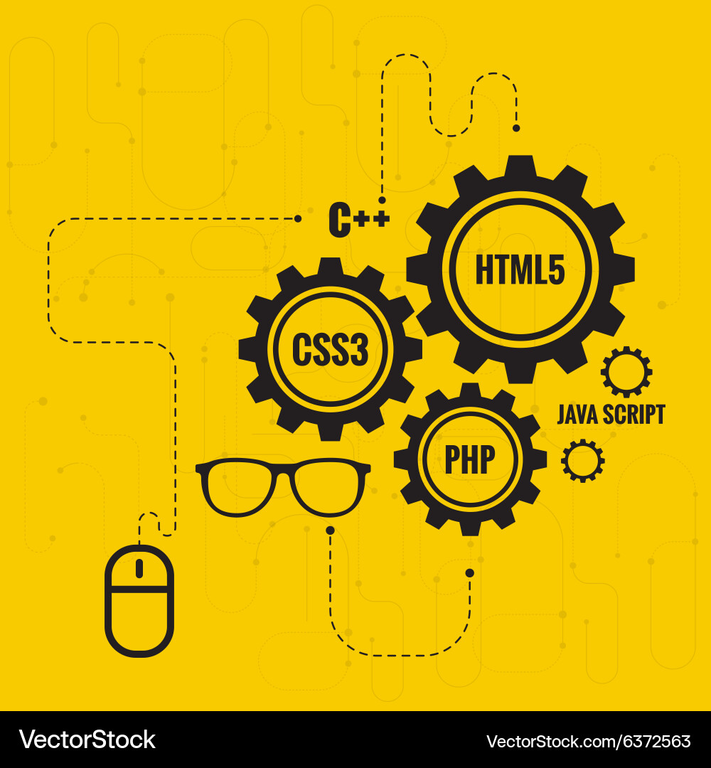 Concept of creating web project Vector Image