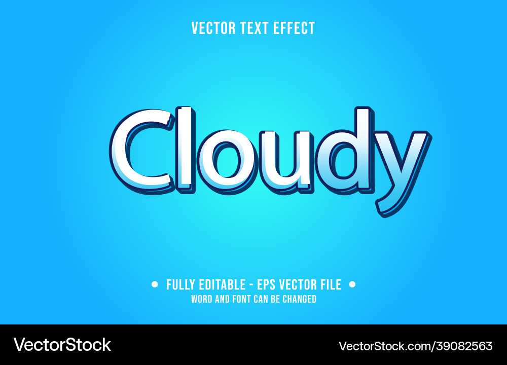 Editable text effect gradient style for digital Vector Image