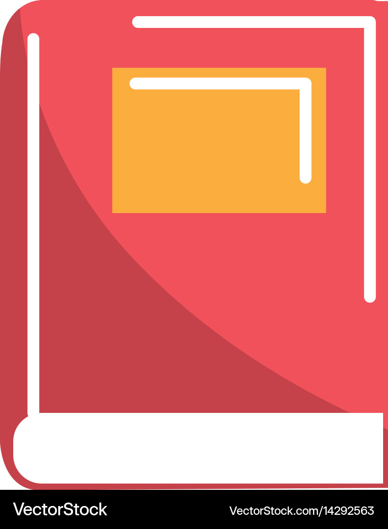 Library book tool to study and learn vector image