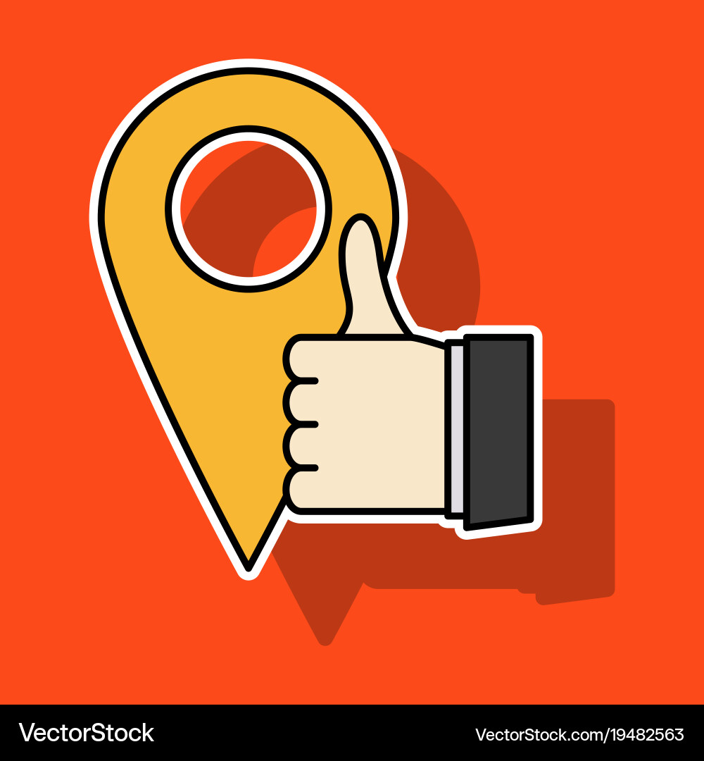 Like icon sticker web pointer in eps 10 vector image