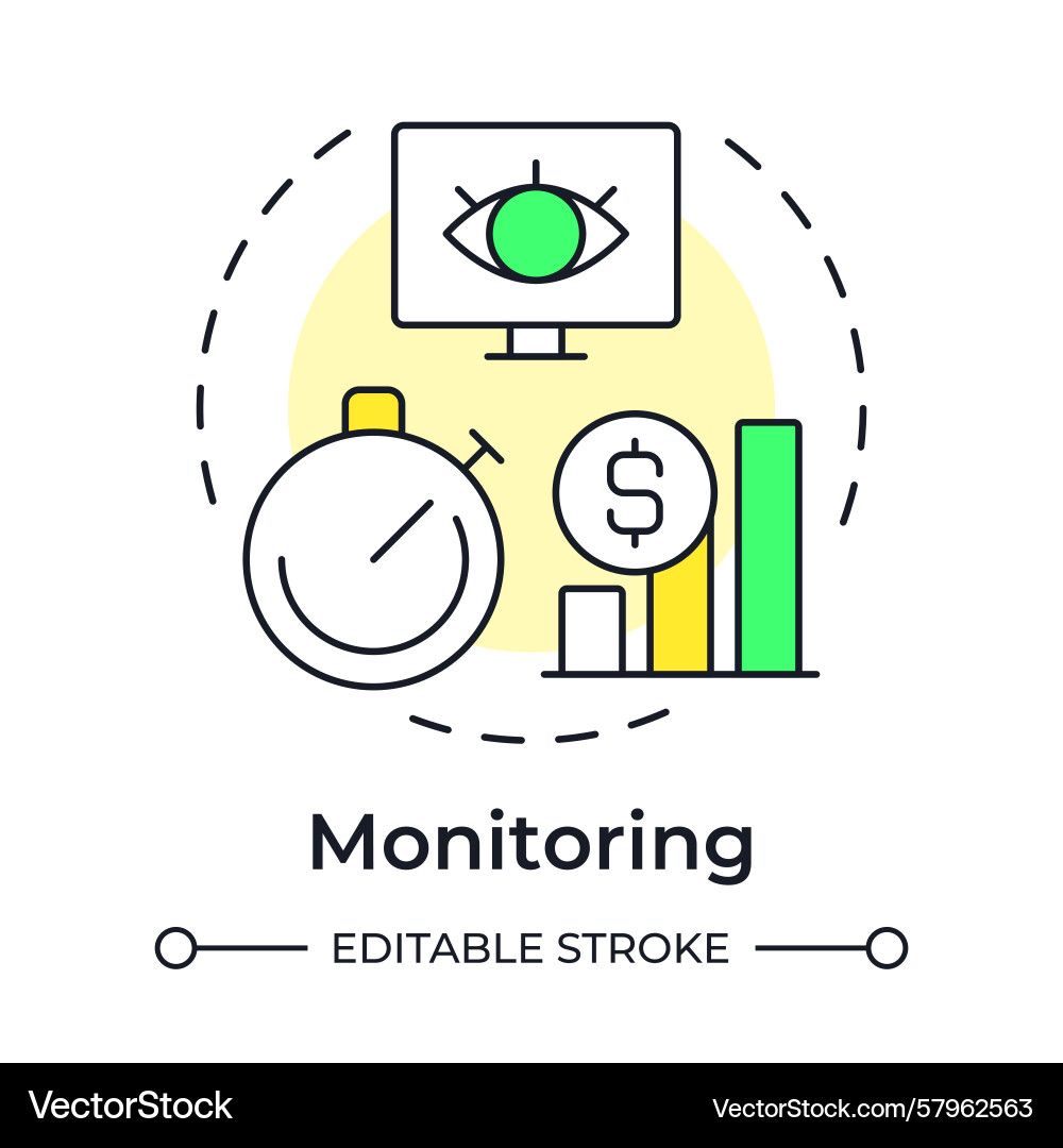 Monitoring Performance Icon Vector Image