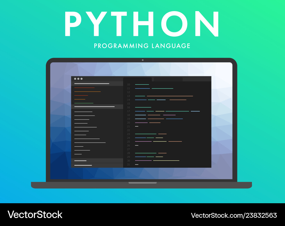 Python programming language Royalty Free Vector Image