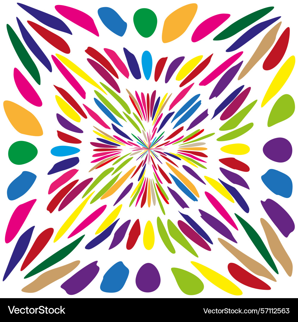 Radial burst pattern color explosion background Radial burst pattern color explosion background vector image