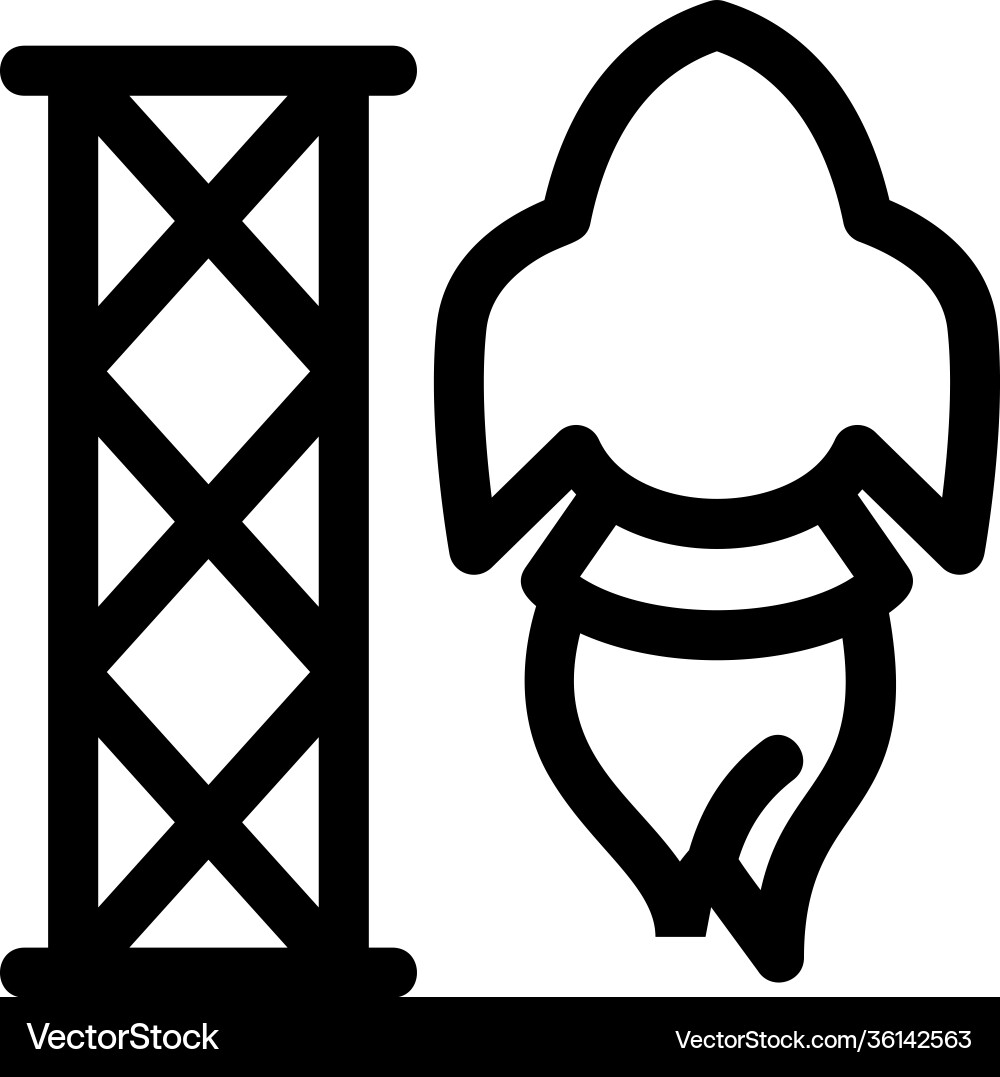 Rocket icon or logo isolated sign symbol Rocket icon or logo isolated sign symbol vector image