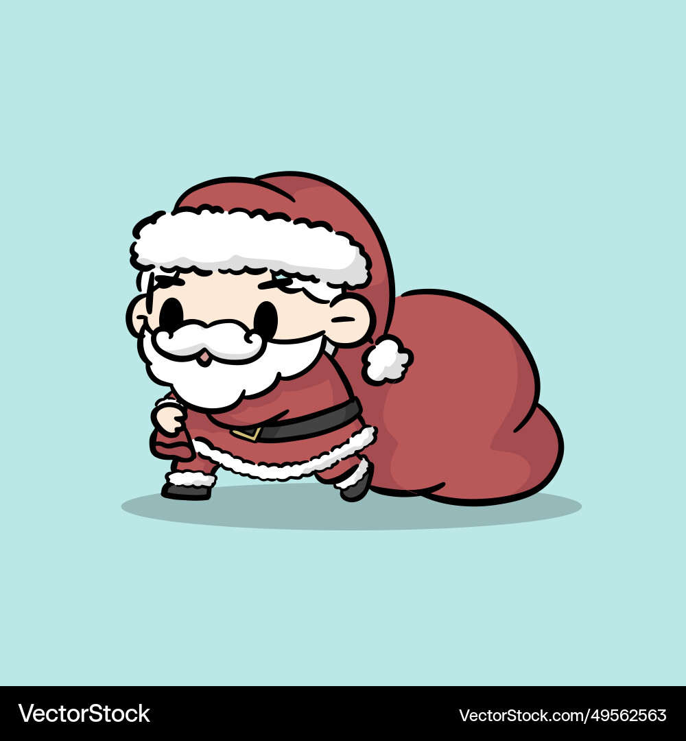 Santa claus mit Geschenksack Cartoon für Weihnachten Santa claus mit Geschenksack Cartoon für Weihnachten vektorbild