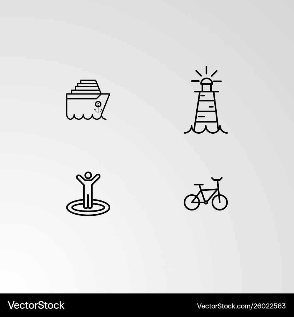 Set 4 perfect icons for navigation Vector Image