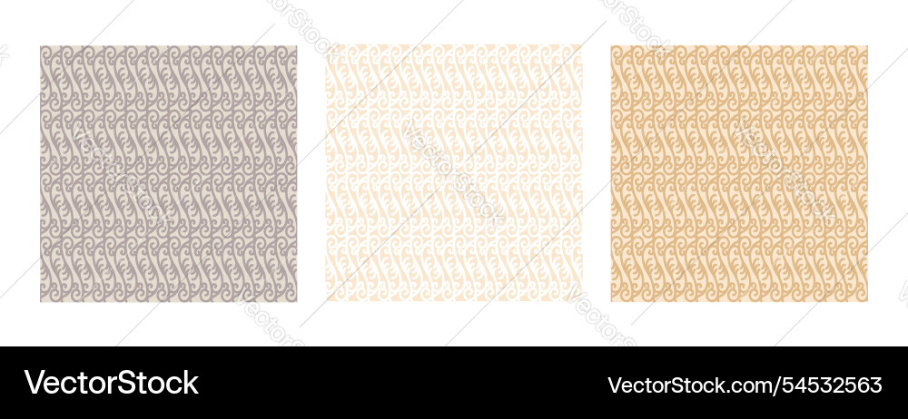 Set of seamless patterns in retro style beige Set of seamless patterns in retro style beige vector image