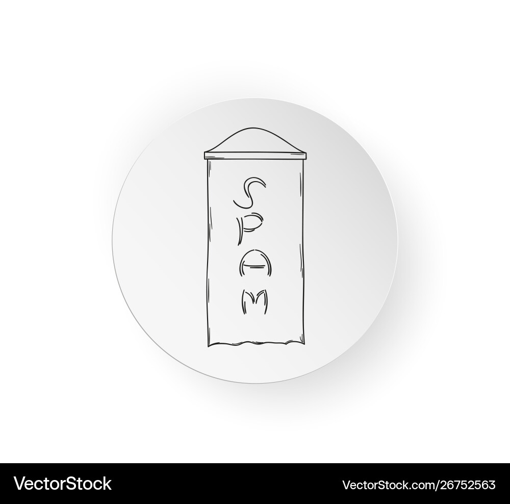 Sketch banner with spam text Sketch banner with spam text vector image