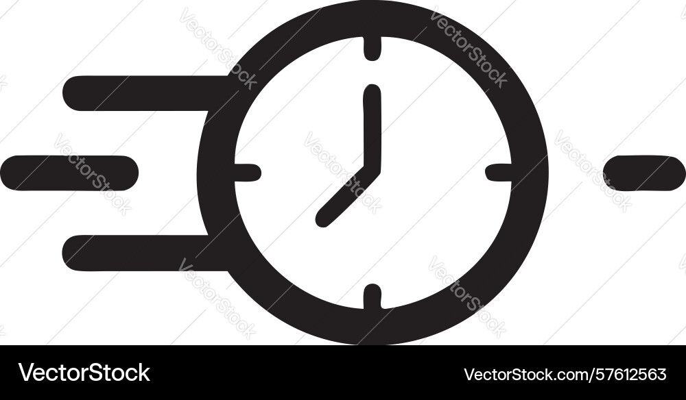 Time is money fast clock icon design generative ai vector image