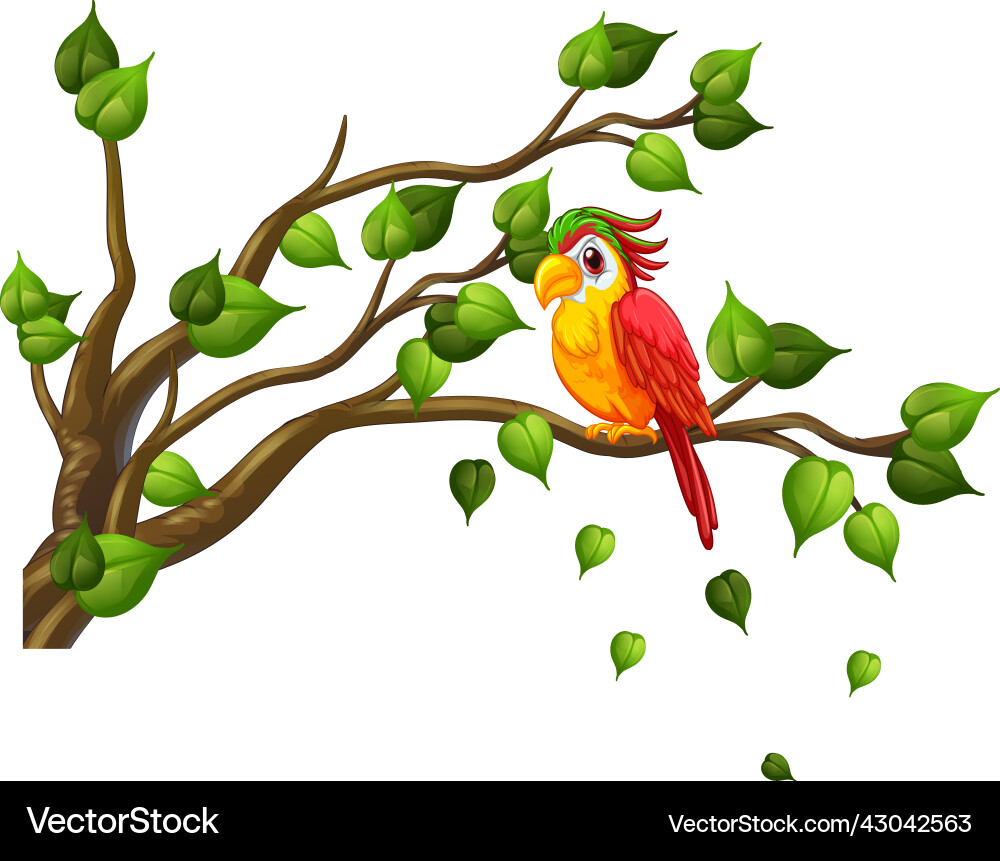 Tree branch isolated on white background Tree branch isolated on white background Vector Image