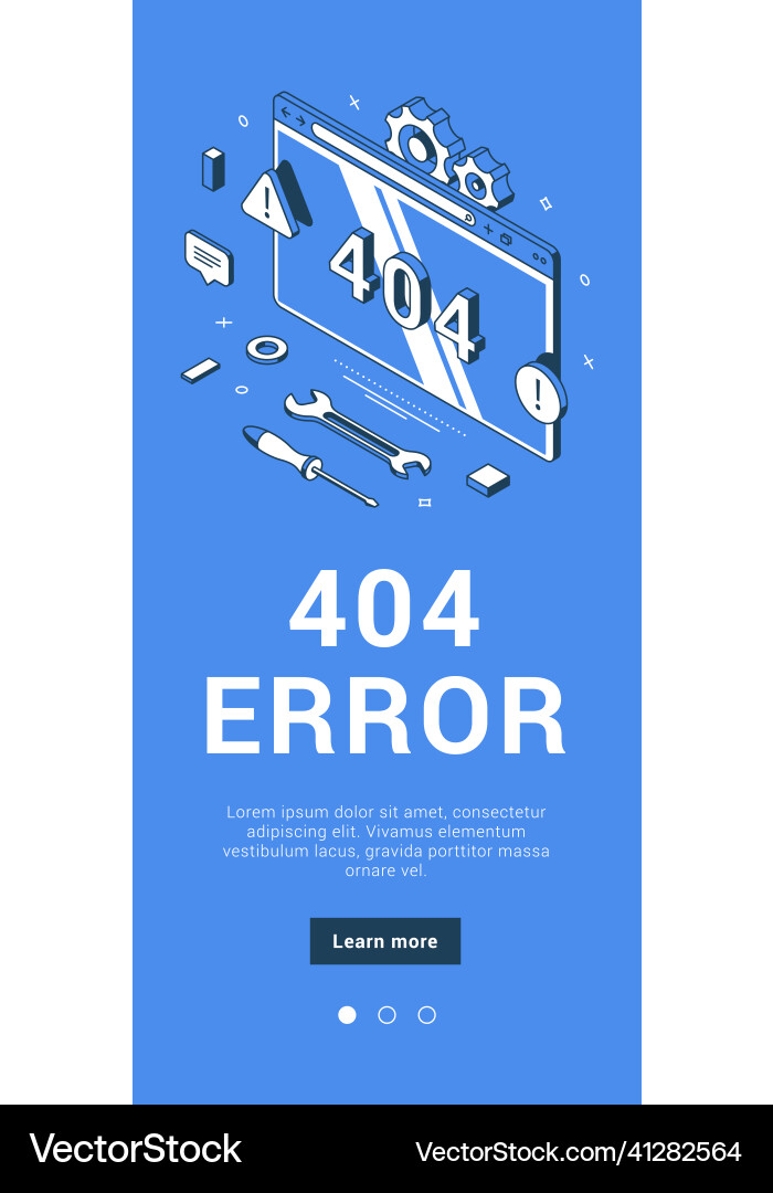 404 error server system failure computer browser 404 error server system failure computer browser vector image