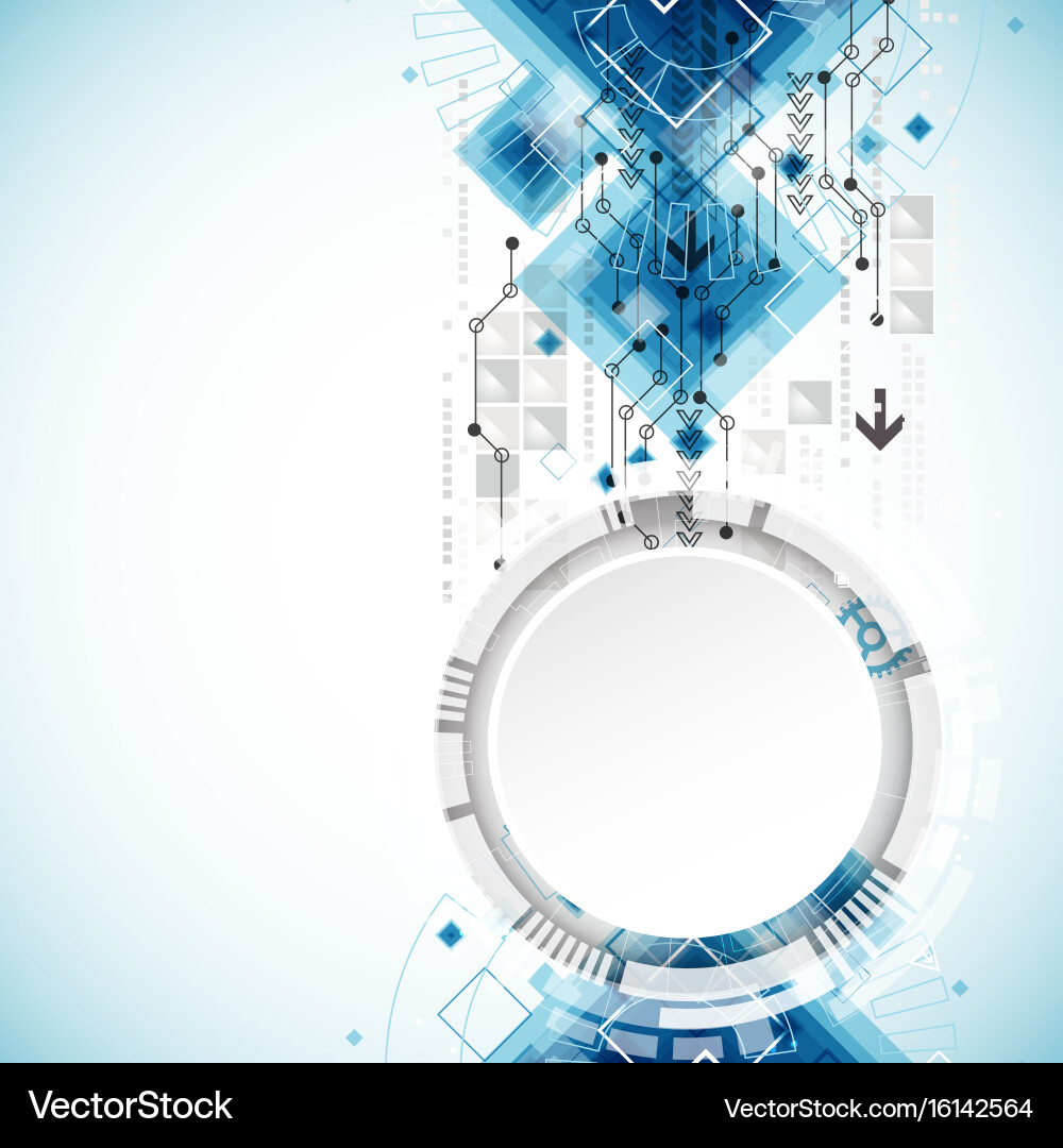Abstract background with various technological vector image