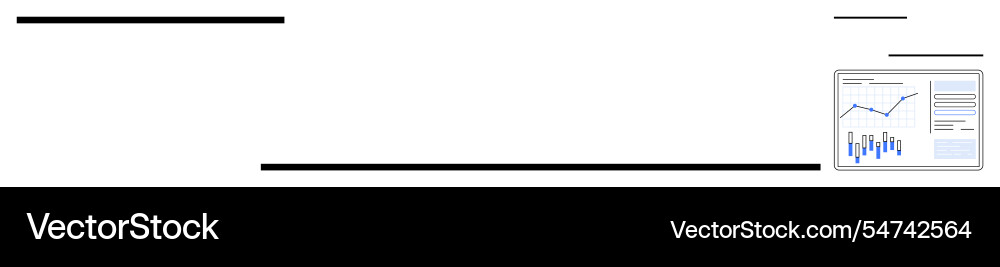 Business analysis with line graph and bar chart Business analysis with line graph and bar chart vector image