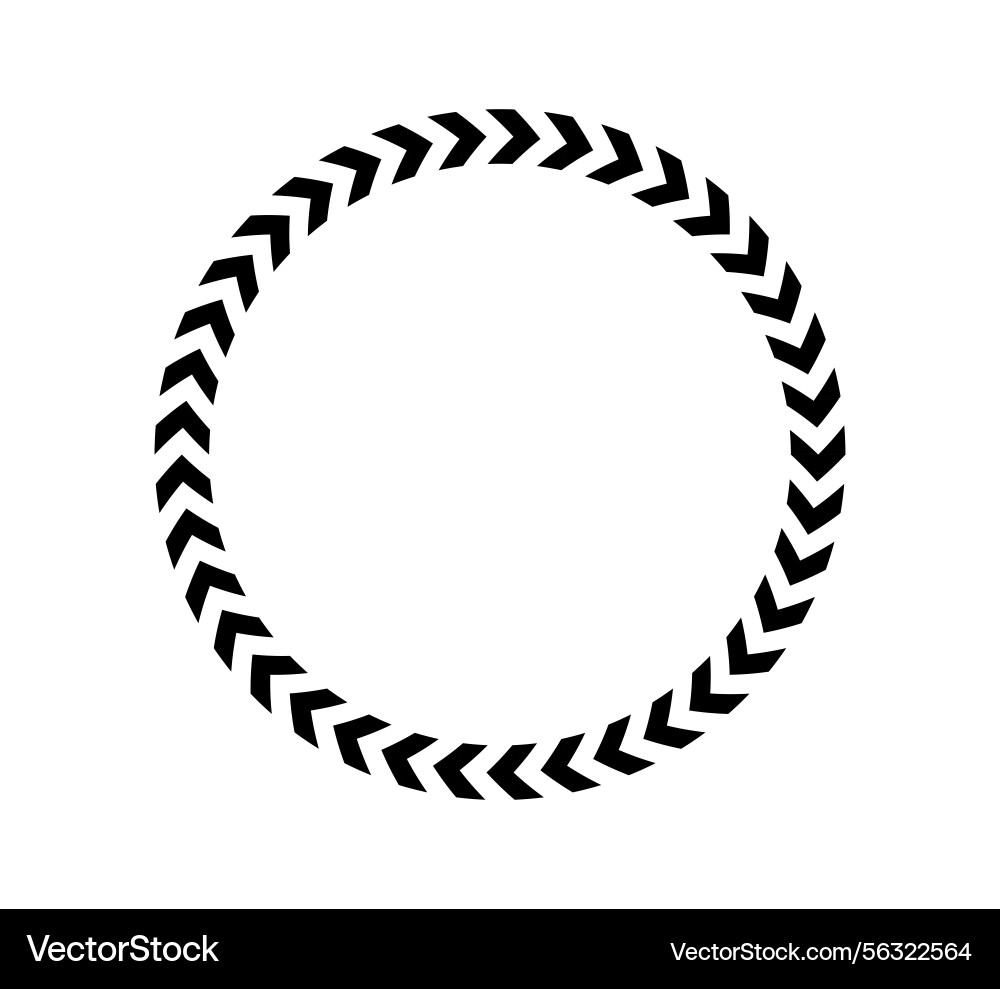 Chevron arrow circle shape round frame Chevron arrow circle shape round frame vector image