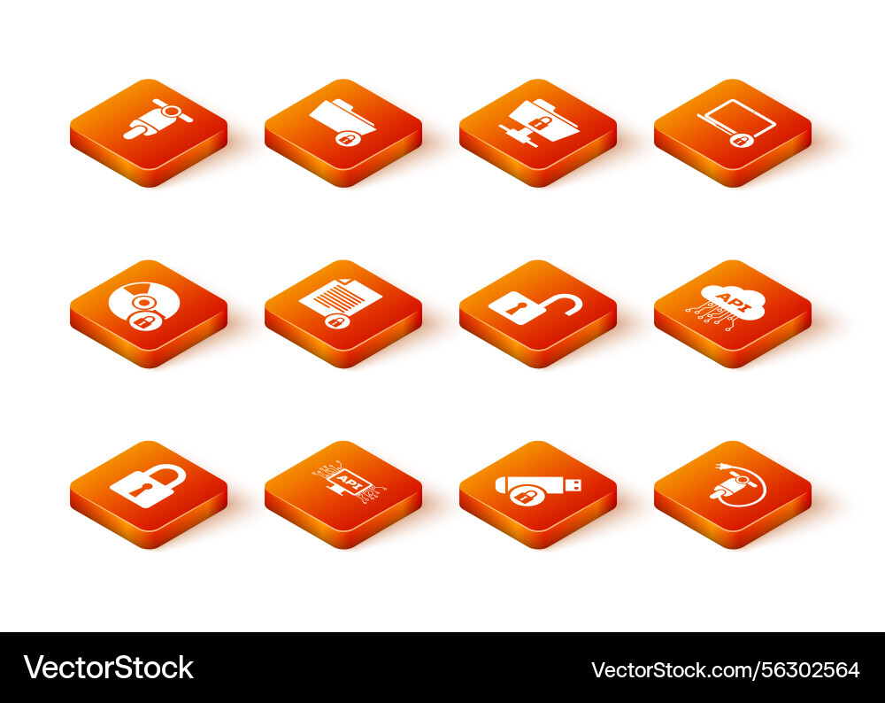 Computer Security & Data Icons Vector Image