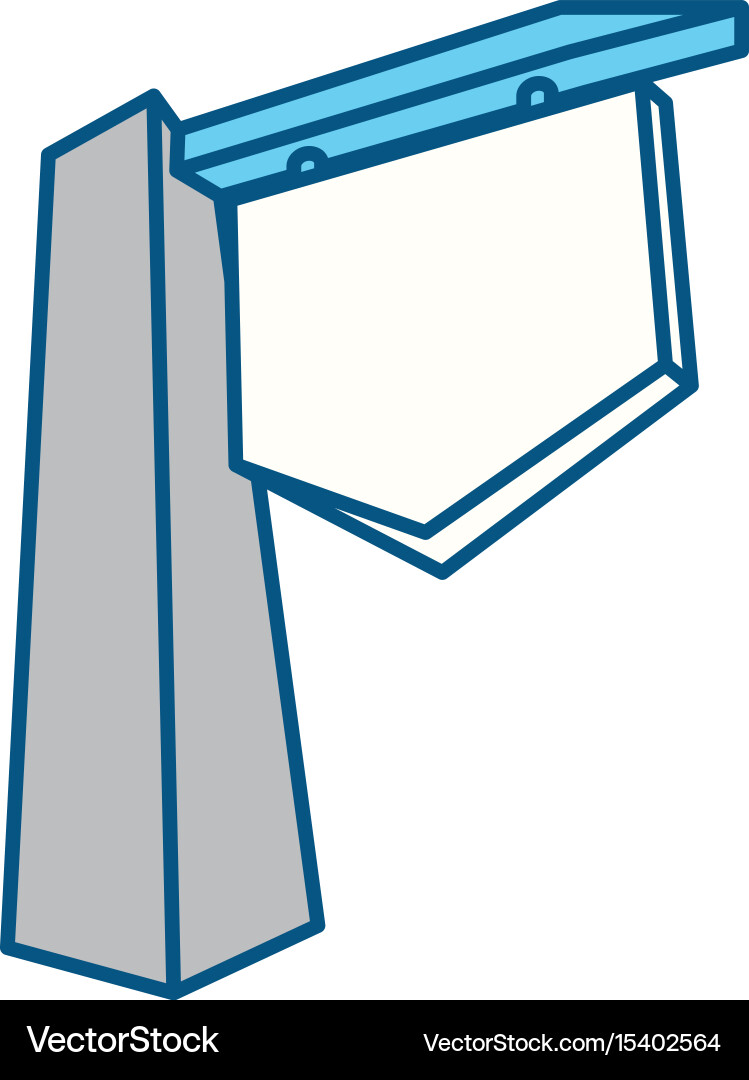 Empty signpost isolated vector image