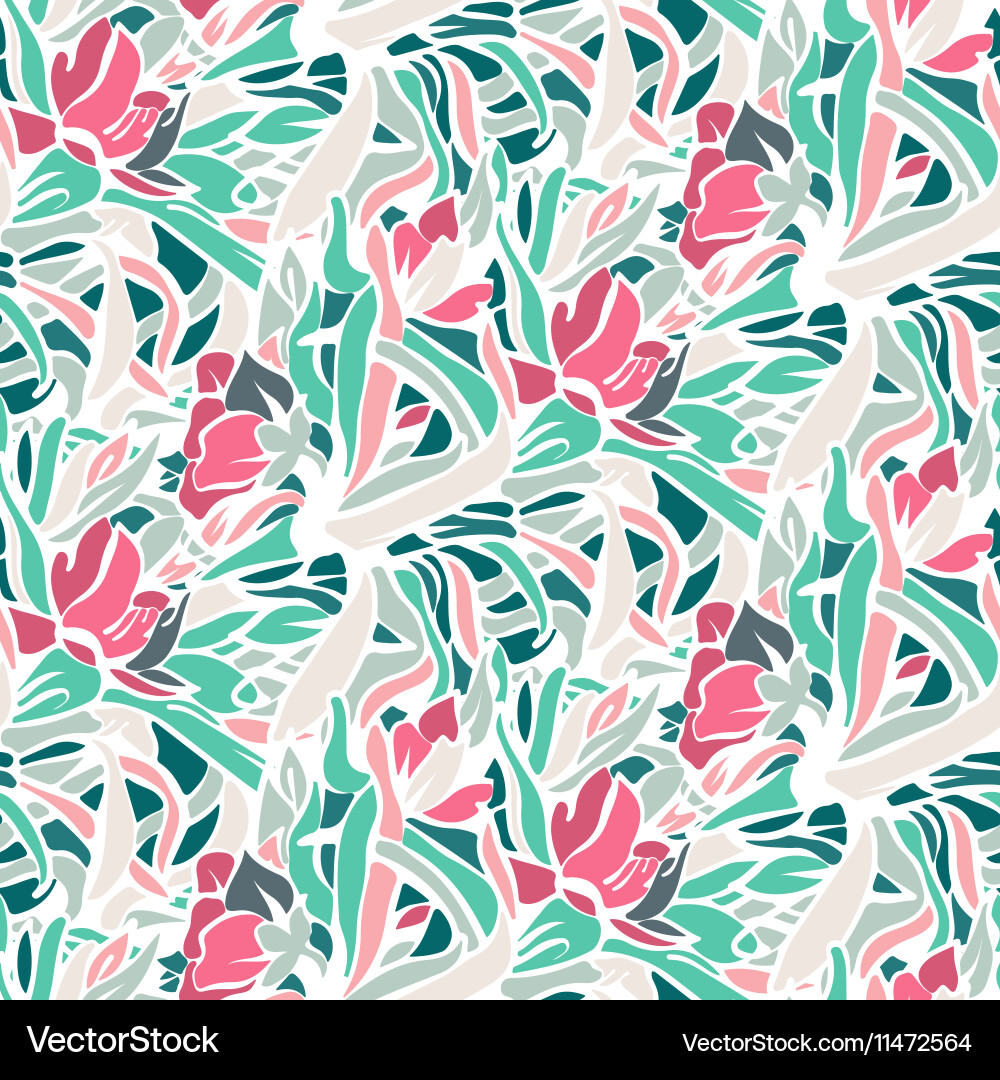 Floral Seamless Pattern vector image