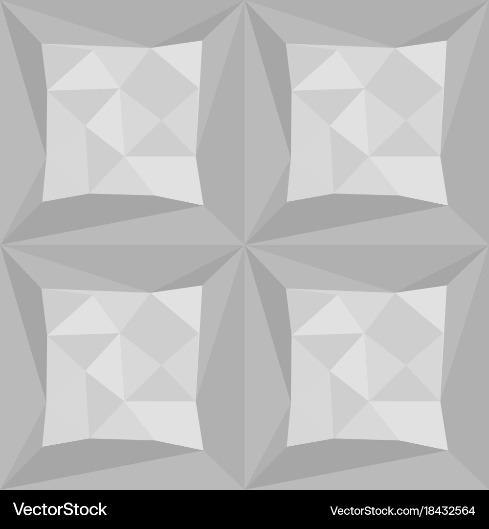 Gray polygonal triangle pattern seamless Vector Image