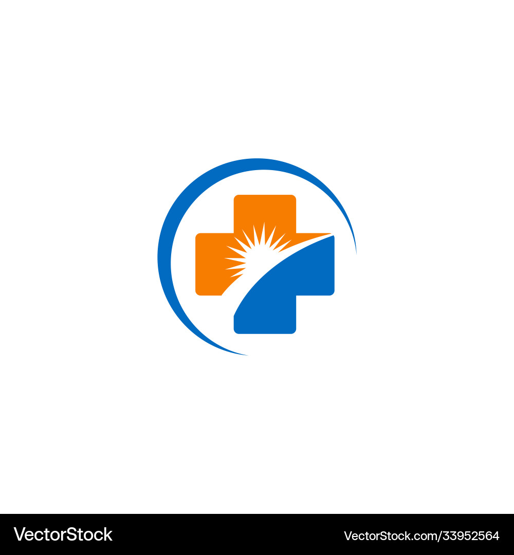 Health care logo template medical health-care Health care logo template medical health-care vector image
