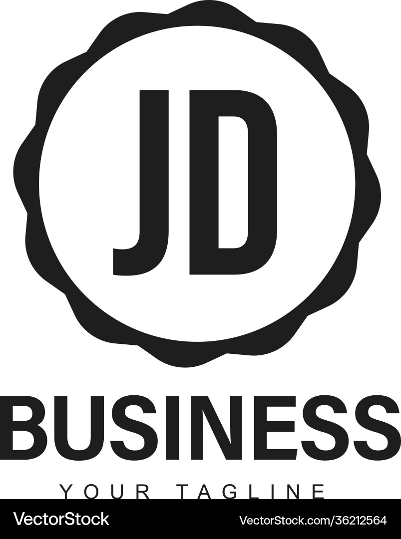 Jd initial a logo design with abstract style Jd initial a logo design with abstract style vector image