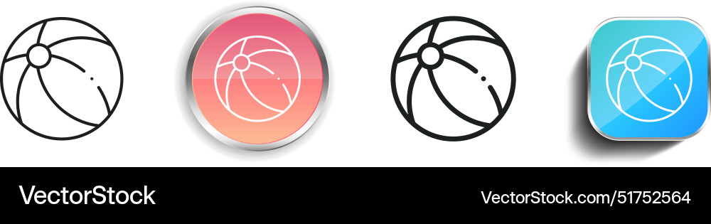 Kugel-Symbol dünne lineare regelmäßige und Schaltfläche Stil Kugel-Symbol dünne lineare regelmäßige und Schaltfläche Stil vektorbild