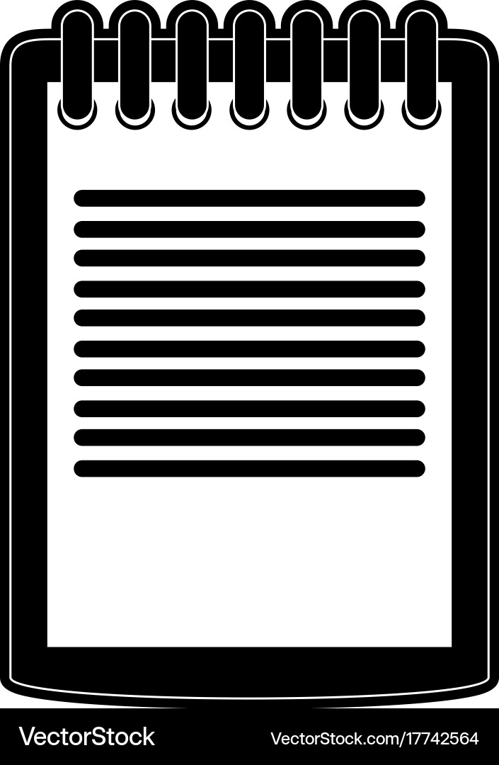 Notepad with lines icon image vector image
