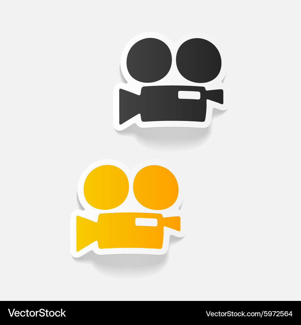 Realistic design element movie camera Vector Image