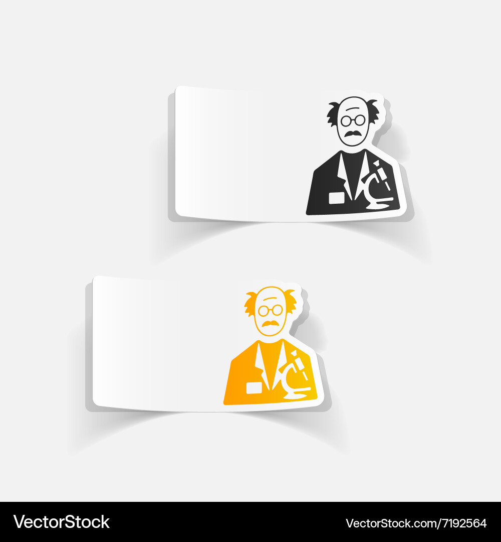 Realistic design element scientist Vector Image