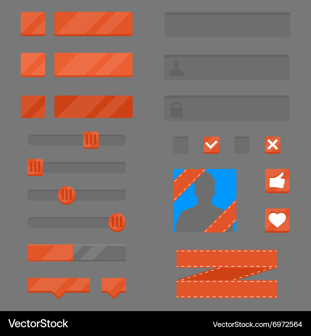 Set of elements for games and apps vector image