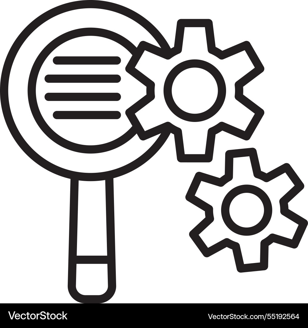 Setting line icon design vector image