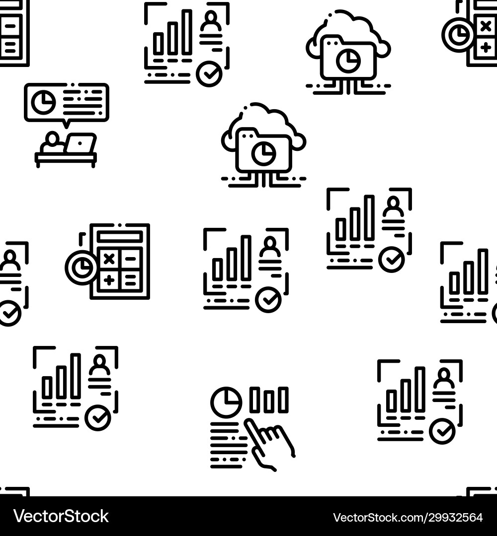 Statistician assistant seamless pattern Vector Image