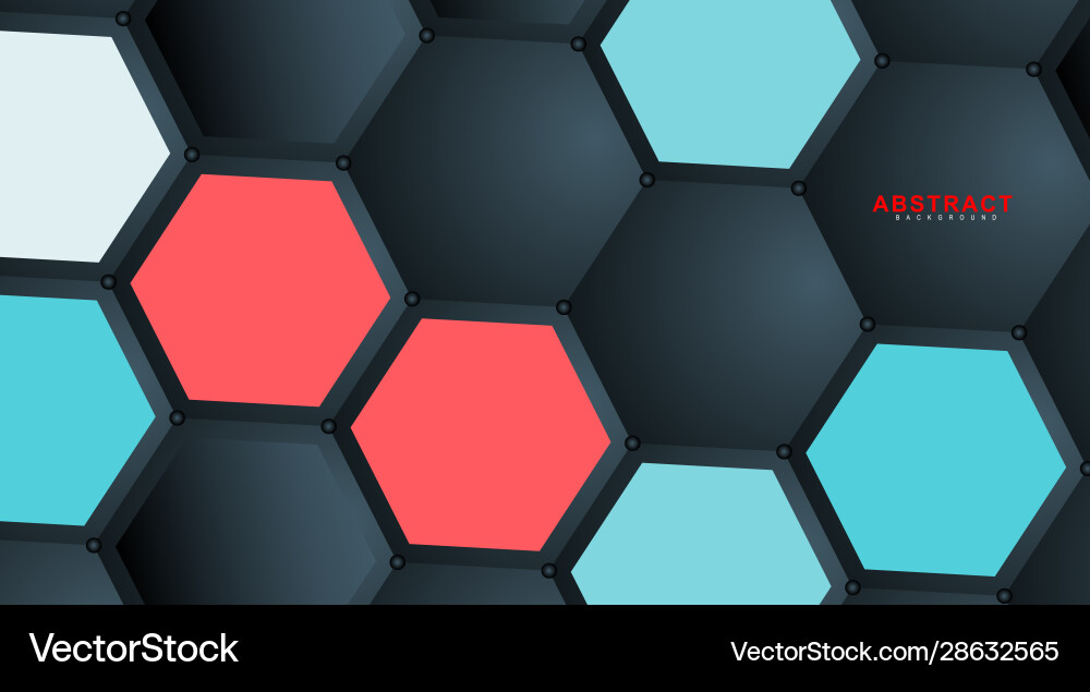Abstract hexagonal geometry background surface Abstract hexagonal geometry background surface vector image