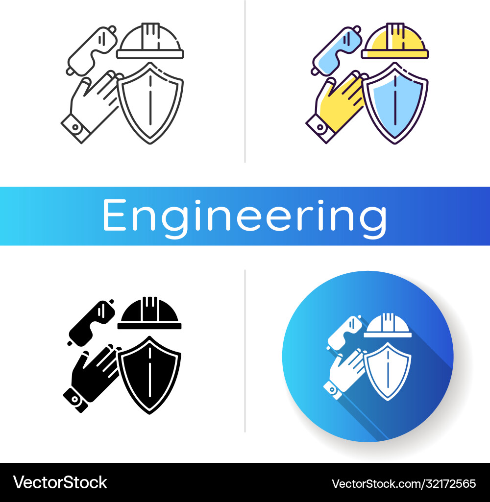 Construction Safety Helmet Icon Vector Image