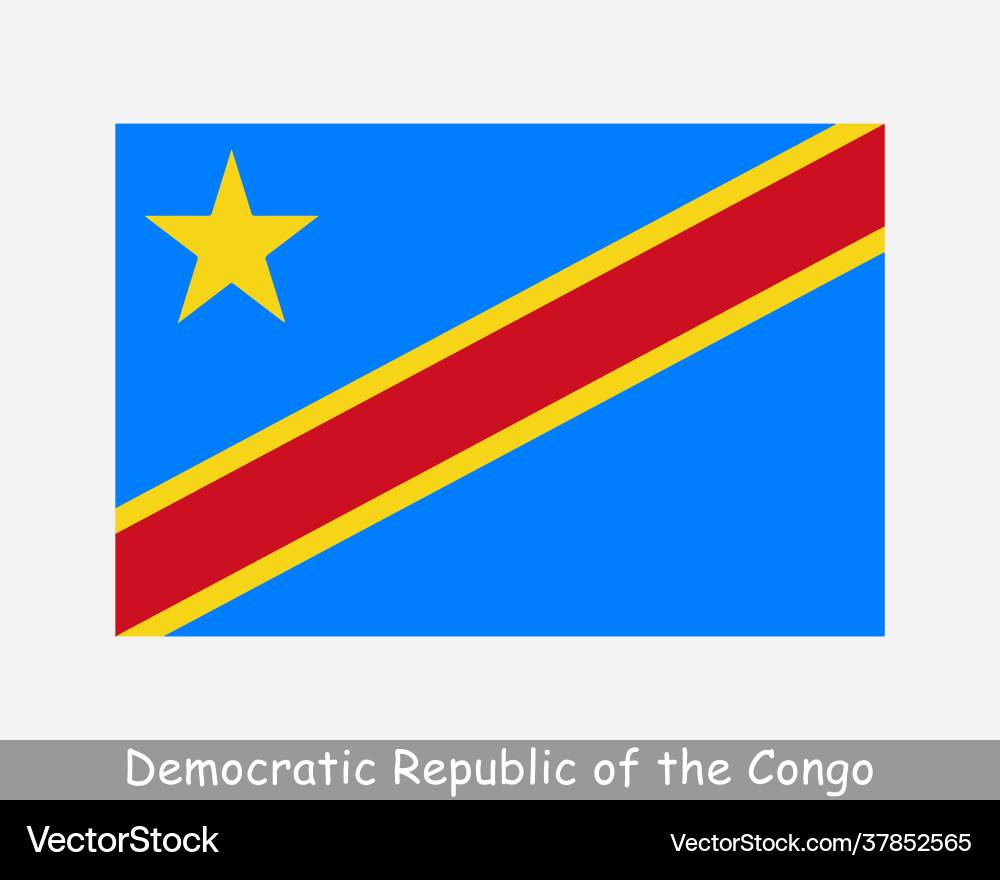 Democratic republic congo drc flag Democratic republic congo drc flag vector image