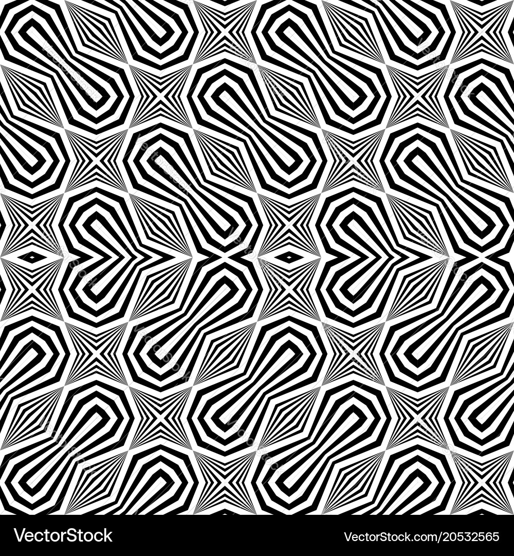 Design seamless monochrome zigzag pattern Vector Image
