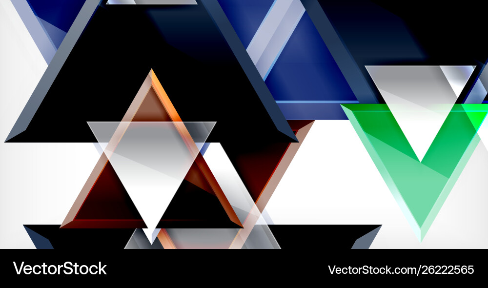 Glossy shiny triangles background Glossy shiny triangles background vector image