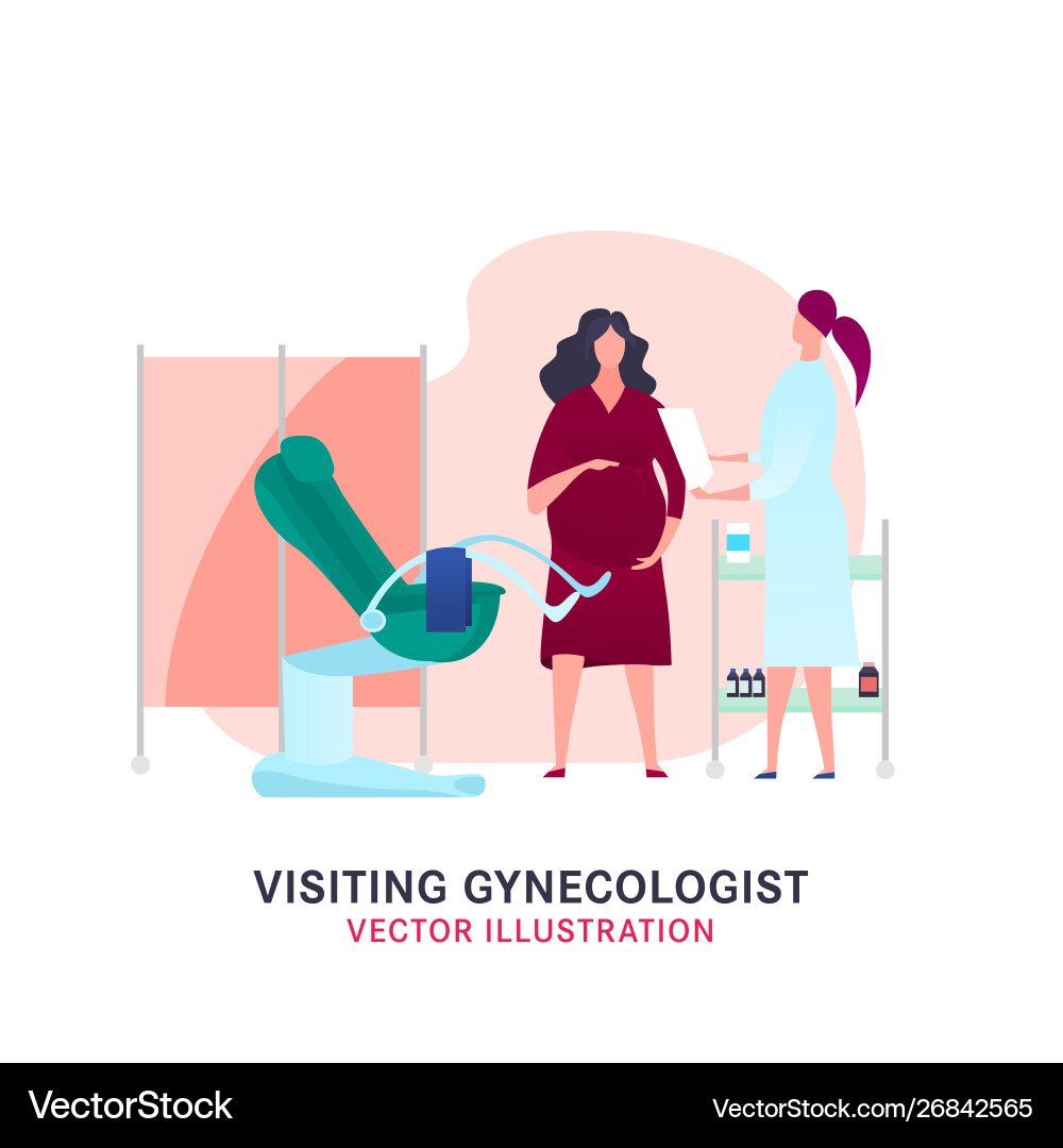 Gynecological examination image Gynecological examination image vector image