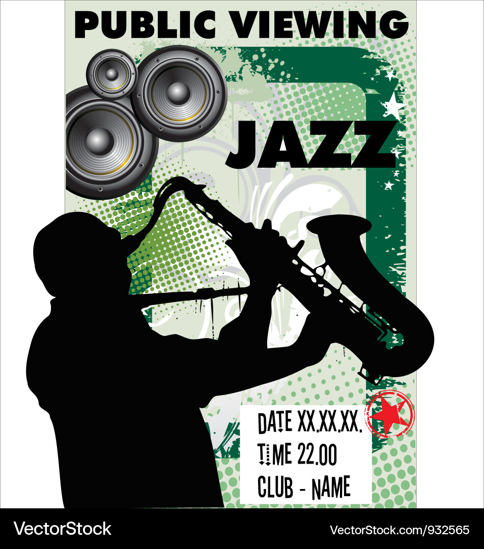 Jazz background - public viewing Vector Image