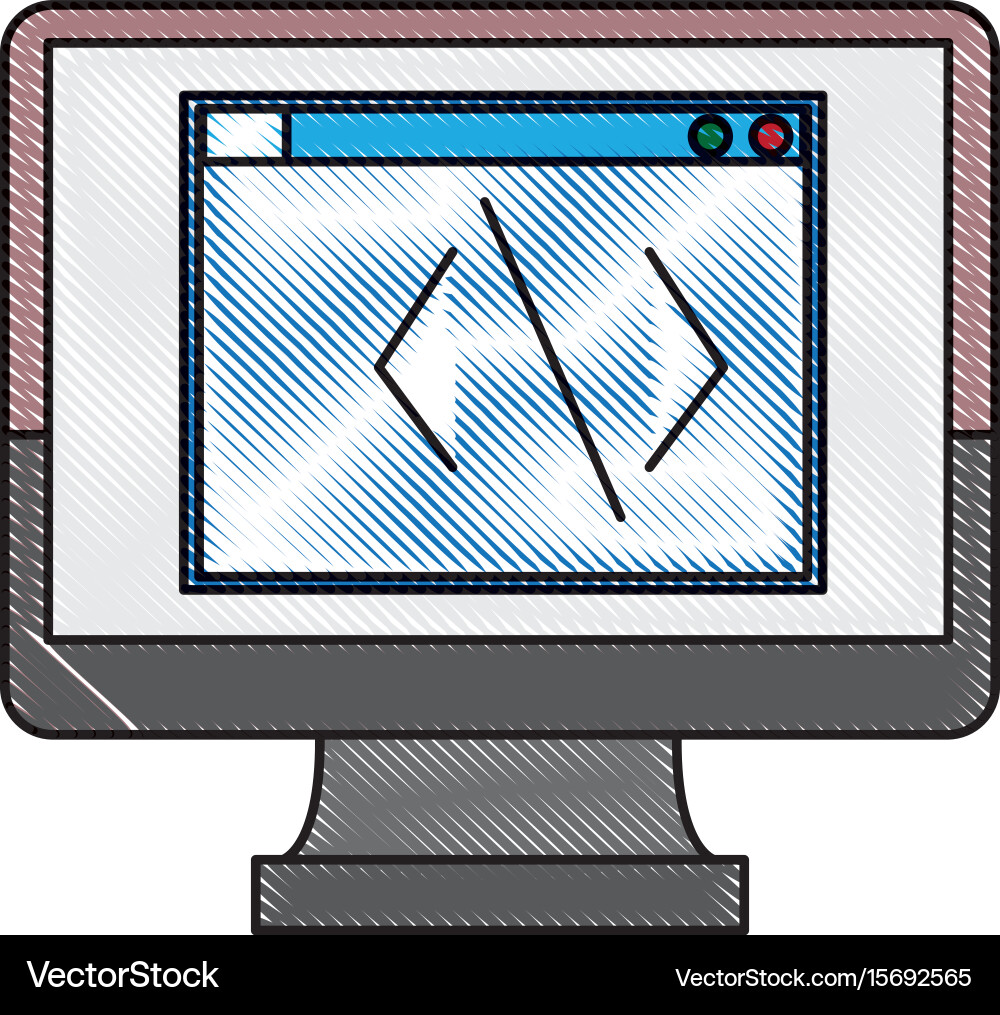 Monitor Codierung Programmierung Design grafische Hardware vektorbild