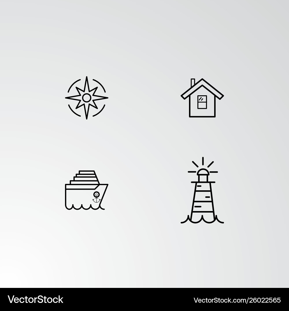 Set 4 perfect icons for navigation Vector Image