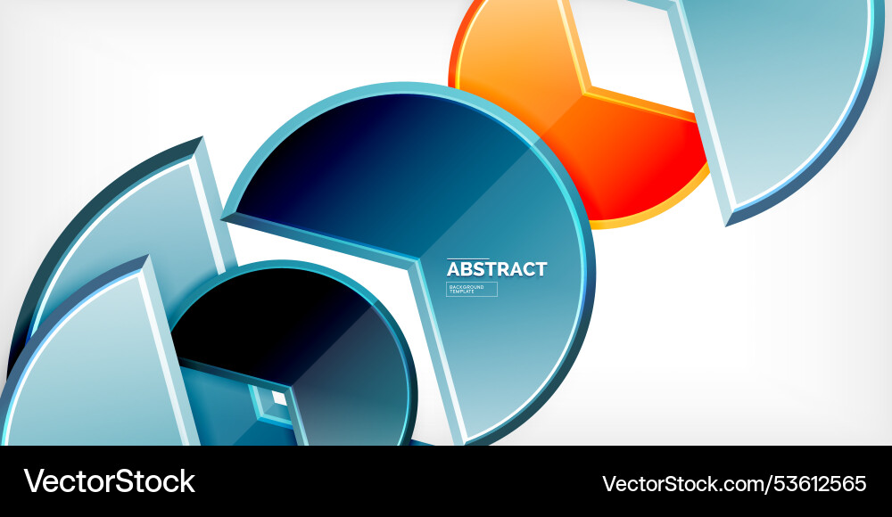 Trendy round shapes with triangular angle design Vector Image