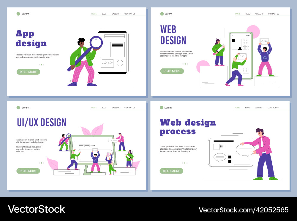 Ux design process for web site Ux design process for web site vector image