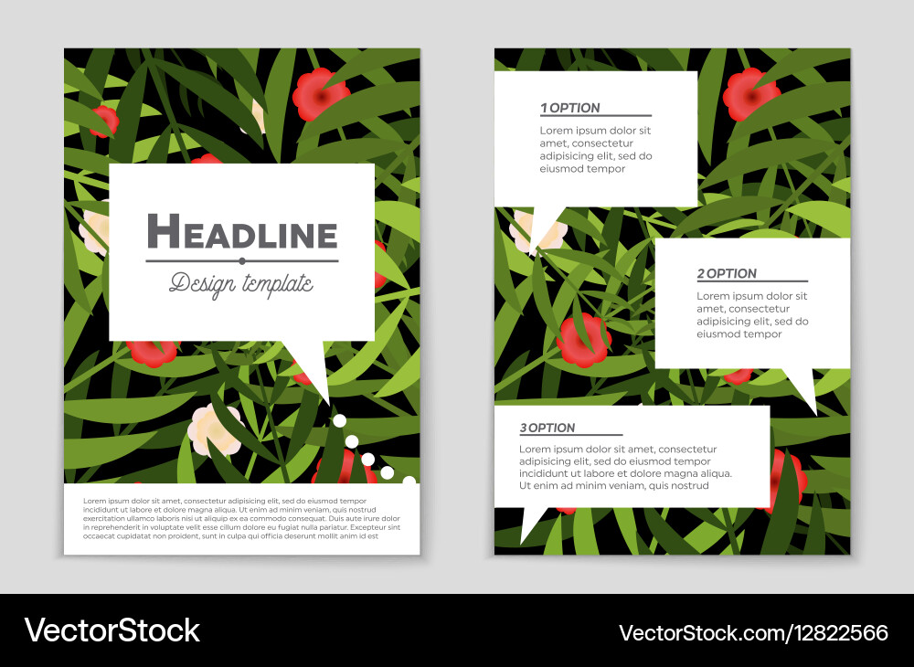 Abstract layout background set for art Vector Image
