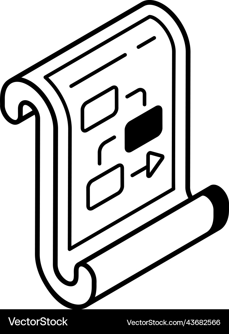 An icon of flowchart line design Vector Image