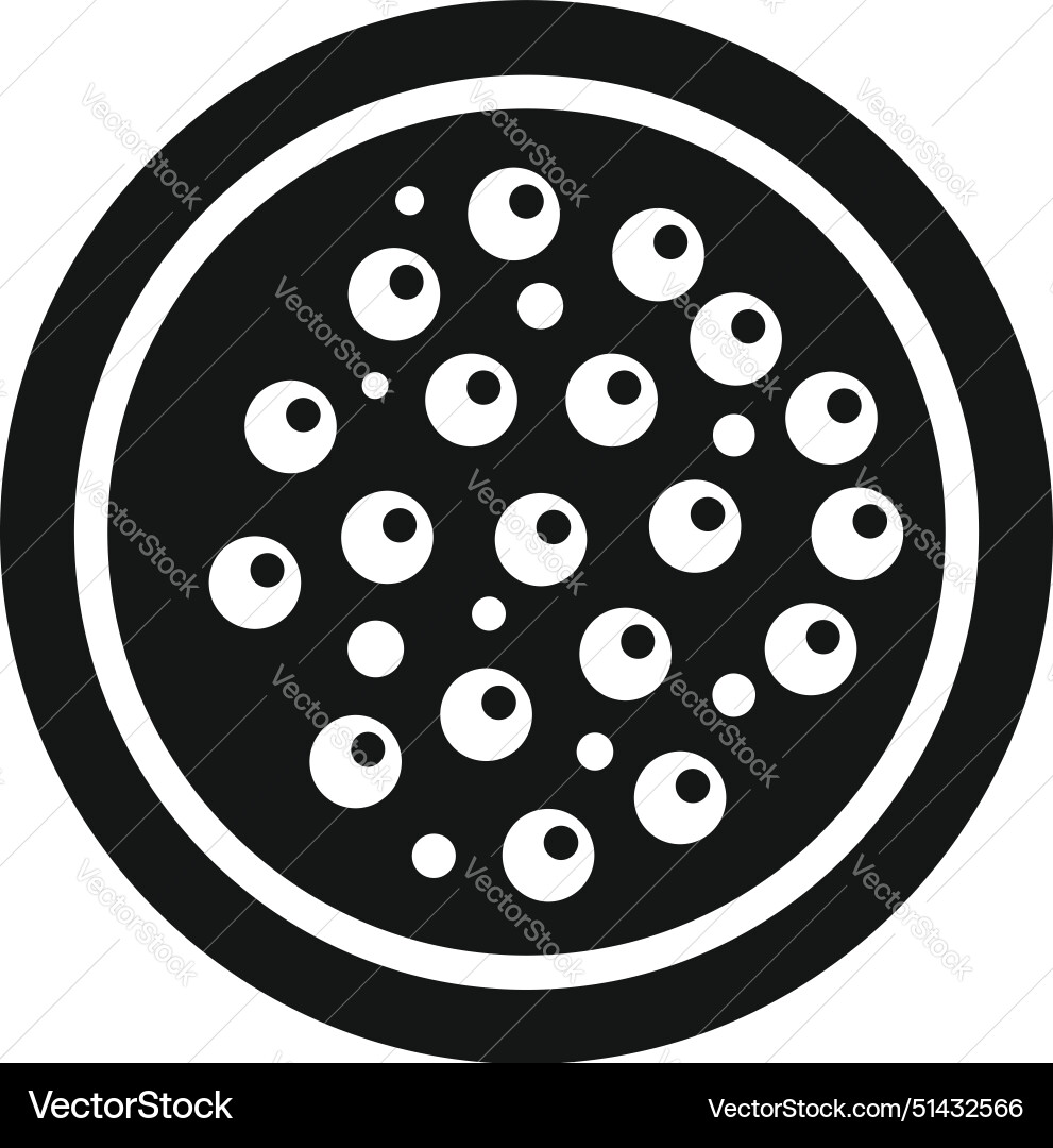 Black and white abstract circular dot pattern Vector Image