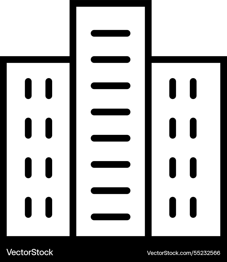 Building web icons in line style business Vector Image